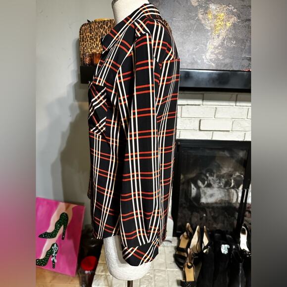 ANTHROPOLOGIE SANCTUARY Button Up Top Black Striped Women’s Size XS - Picture 3 of 9